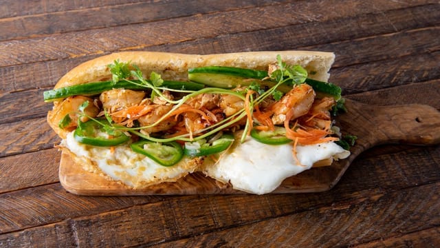 Grilled Shrimp Sandwich.