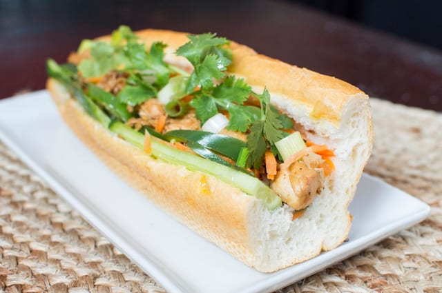 Vegetarian Tofu Sandwich.