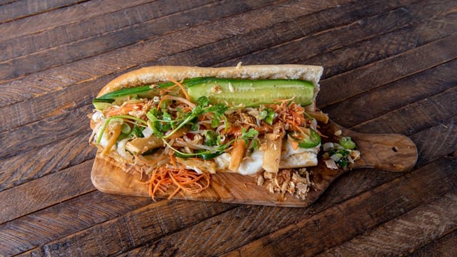 Jicama Beansprout Sandwich.